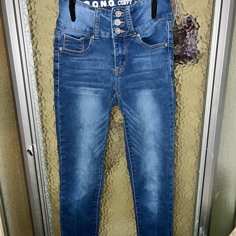 high waist booty shaping skinny jean